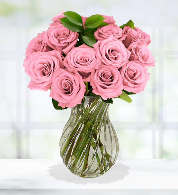 Dozen Pink Roses | Avas Flowers